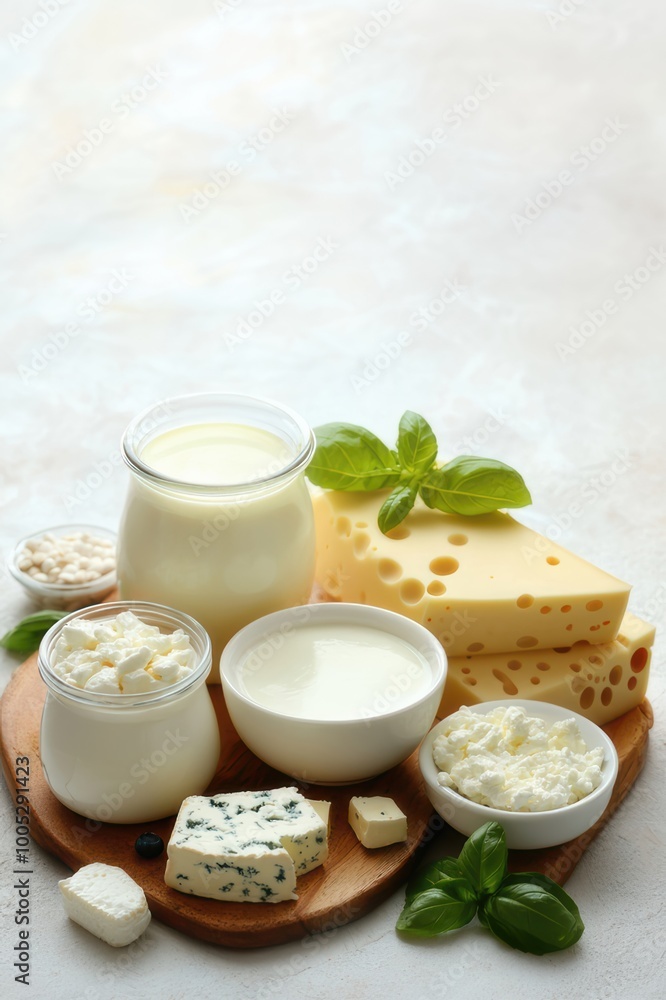 Cheese, cream with bread and herbs