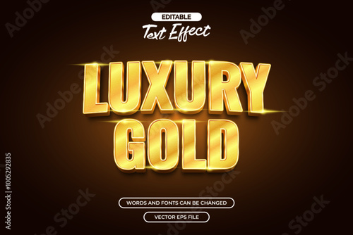 Luxury gold editable text effect with shinny decoration