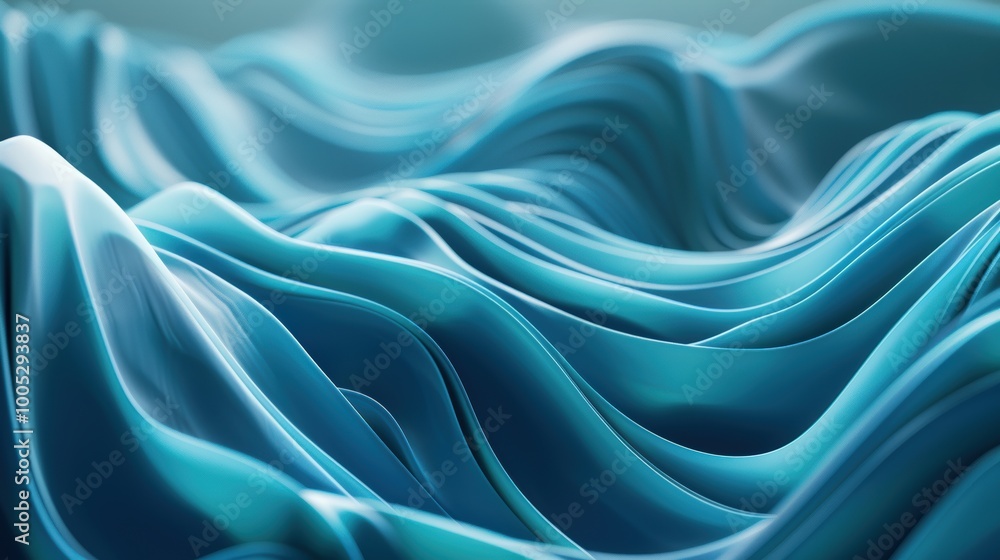 Abstract Wavy Pattern in Cool Blue Hues Abstract Wavy Pattern in Cool Blue Hues