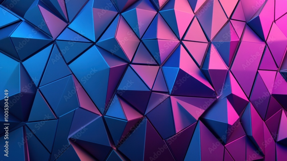 Fototapeta premium Abstract Blue and Pink Geometric Pattern