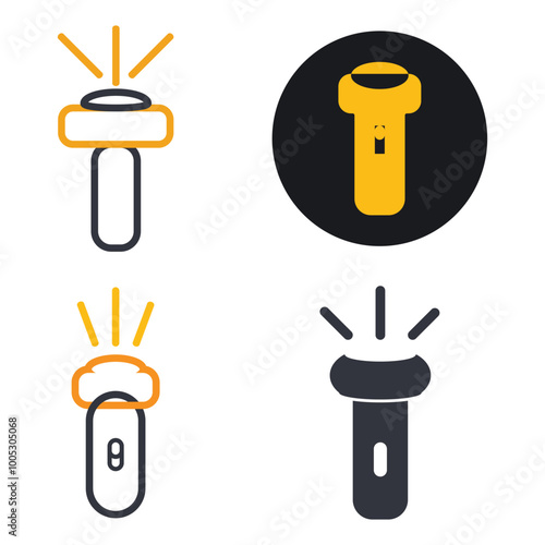 Flashlight Logo Template Icon