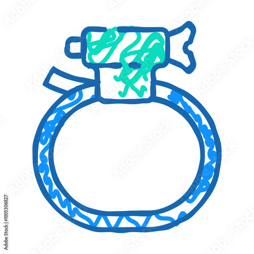 hose clamp doodle icon sketch vector. hose clamp sign. isolated symbol illustration