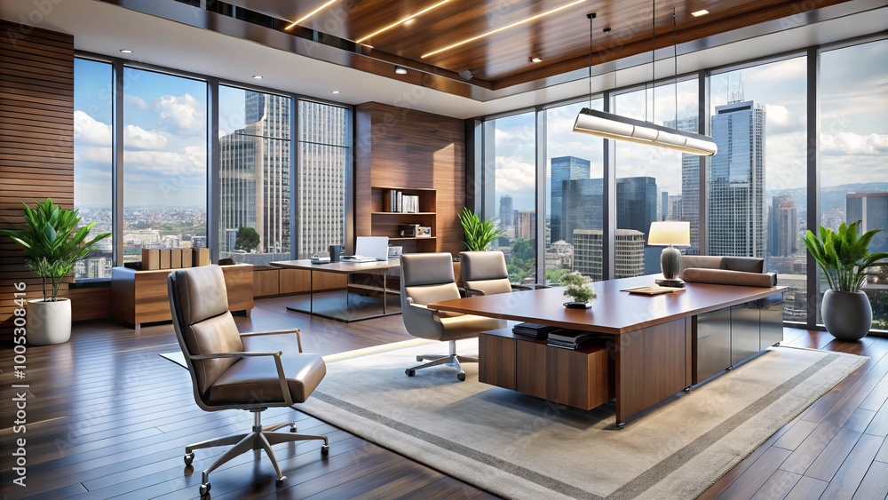 Contemporary office furniture tailored for professionals in a stylish Dallas setting, creating an elegant environment Contemporary office furniture tailored for professionals in a stylish Dallas setting, creating an elegant environment