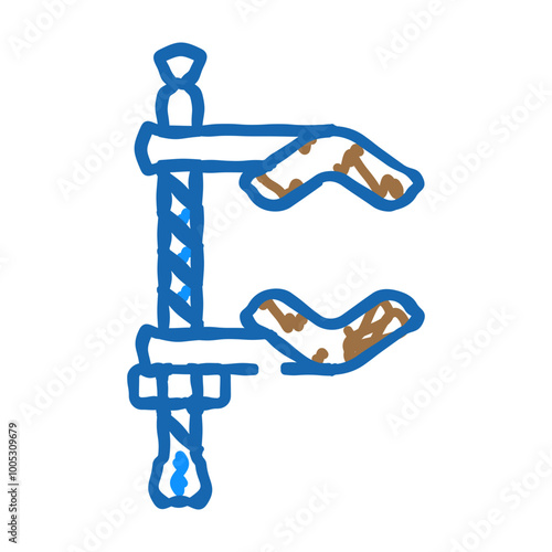 cardellini clamp doodle icon sketch vector. cardellini clamp sign. isolated symbol illustration