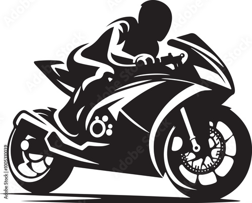 Motorcycle icon silhouette vector illustration