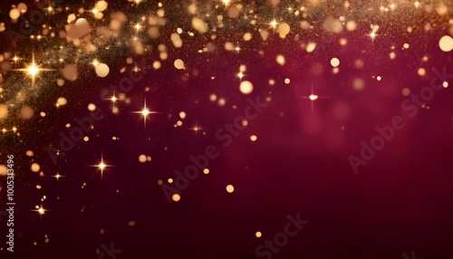 Elegant Deep Burgundy Background with Gold Sparkles – Potent and Feminine Design