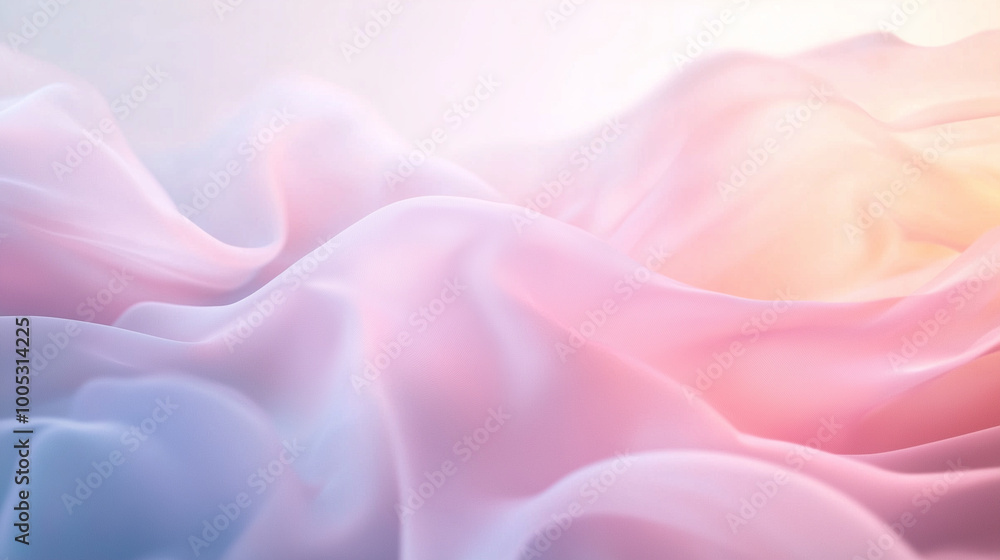 Obraz premium A soft, blurred abstract image featuring gradients of pale pinks and blues, fading into white at the edges v2