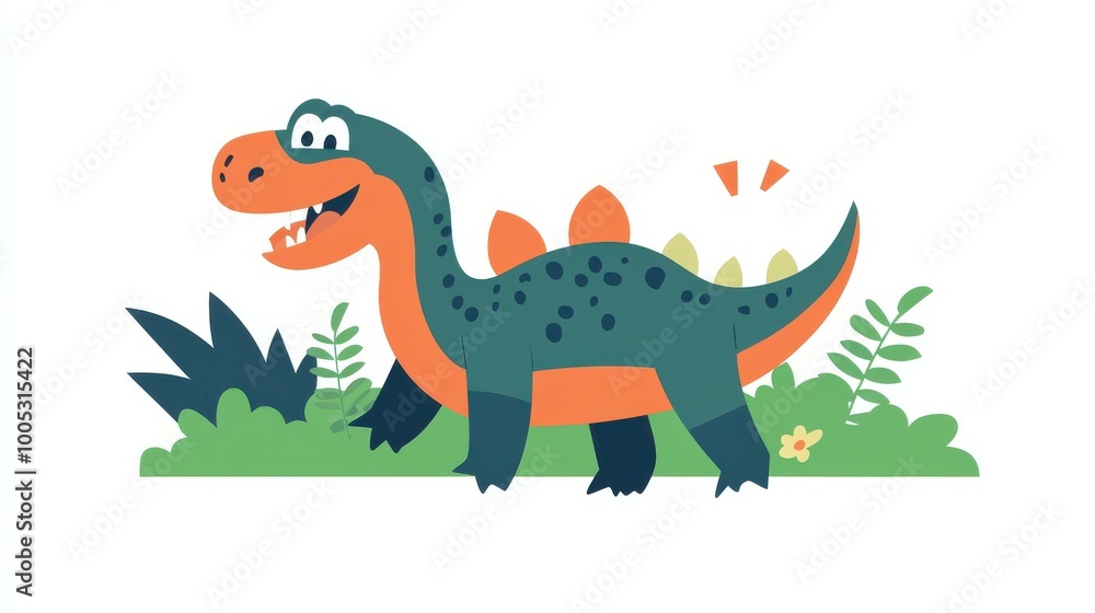 This charming prehistoric Trex art blends flat style with lively textures, adding a whimsical flair to any space. This charming prehistoric Trex art blends flat style with lively textures, adding a whimsical flair to any space.
