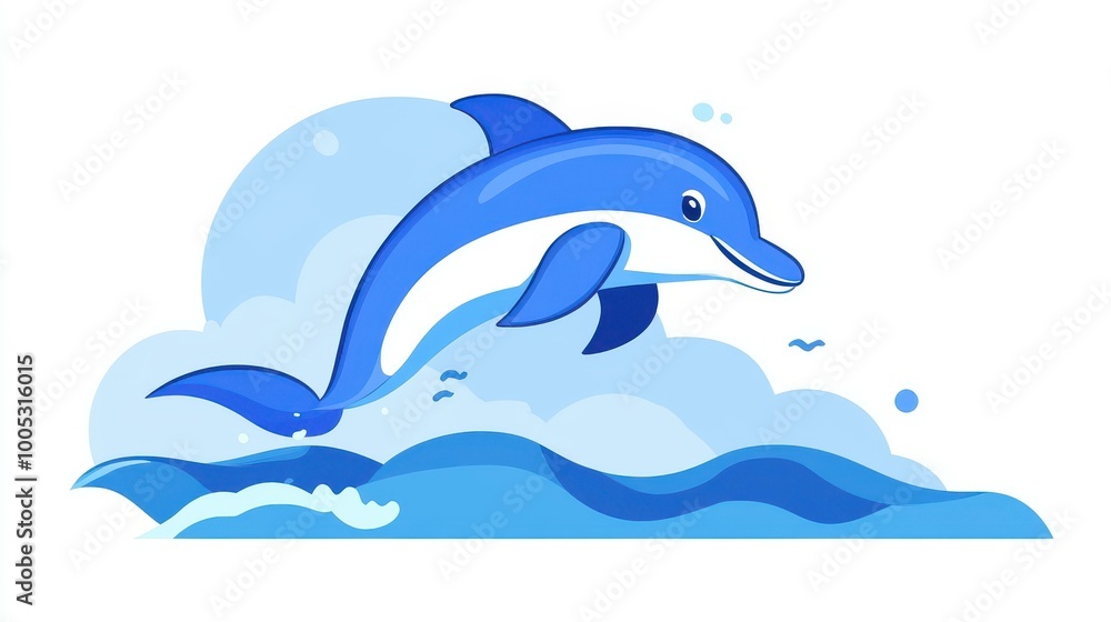 Discover the bliss of a dolphins leap in vibrant vector art, embodying modern charm and graceful simplicity. Discover the bliss of a dolphins leap in vibrant vector art, embodying modern charm and graceful simplicity.