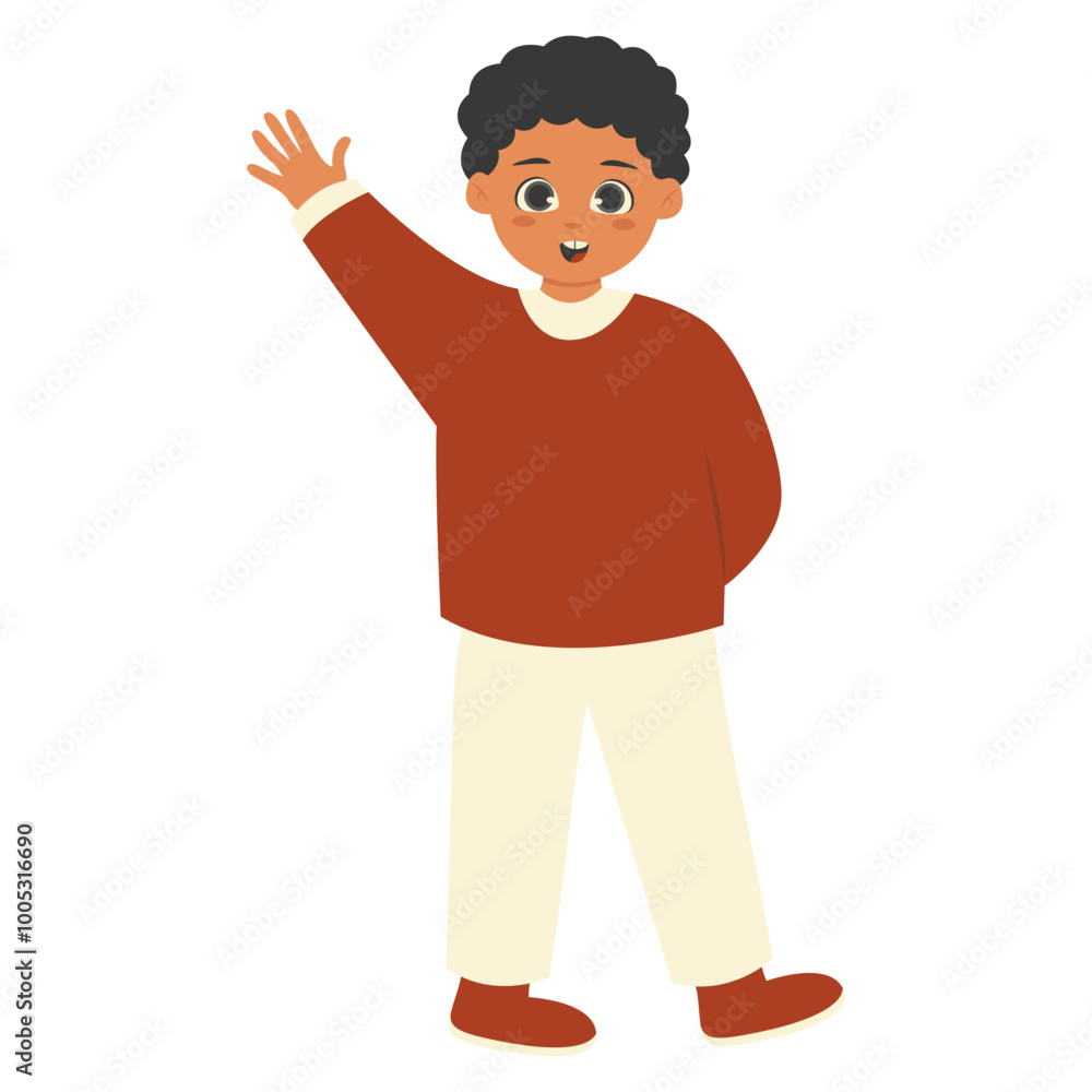Children's Cartoon Character Illustration. Celebration of World Children's Day. Isolated Vector. Children's Cartoon Character Illustration. Celebration of World Children's Day. Isolated Vector.
