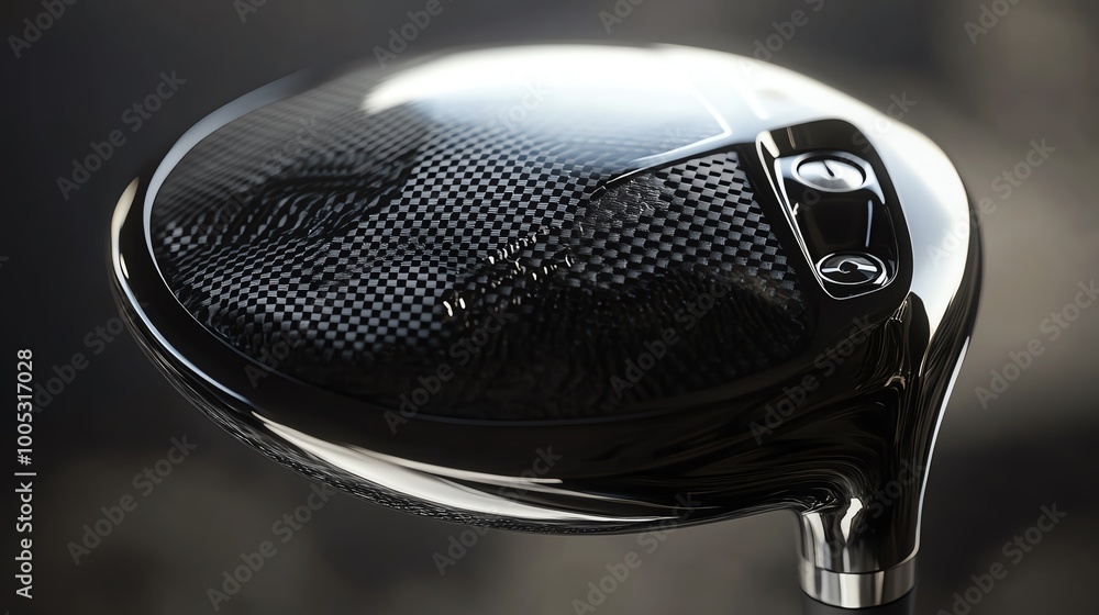 A close-up of a modern golf club head, showcasing its sleek design and advanced technology, perfect for any golf enthusiast. A close-up of a modern golf club head, showcasing its sleek design and advanced technology, perfect for any golf enthusiast.