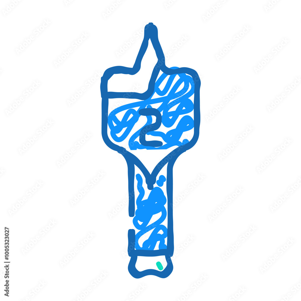 spade drill bit doodle icon sketch vector. spade drill bit sign. isolated symbol illustration spade drill bit doodle icon sketch vector. spade drill bit sign. isolated symbol illustration