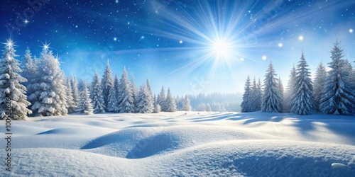 Wallpaper Mural Winter wonderland with fresh white snow covering the ground, snow, cold, nature, frost, icy, chilly, frozen, winter Torontodigital.ca