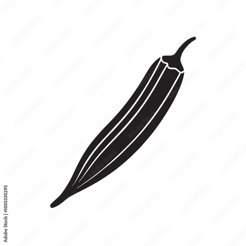 Okra Vegetable Illustration Pro Vector Design Okra Vegetable Illustration Pro Vector Design