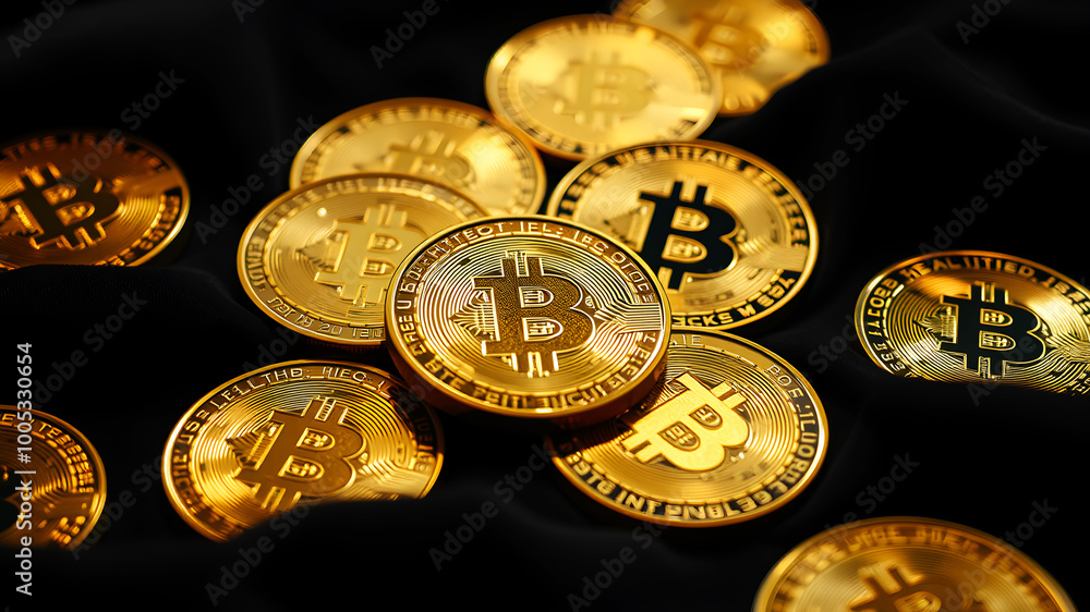 A close-up of shimmering gold coins with intricate designs, resting on a bed of dark velvet, highlighting the allure of wealth in crypto investments A close-up of shimmering gold coins with intricate designs, resting on a bed of dark velvet, highlighting the allure of wealth in crypto investments
