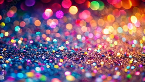 Lively light backdrop embellished with dazzling glitter confetti, ideal for celebratory themes and joyful events,