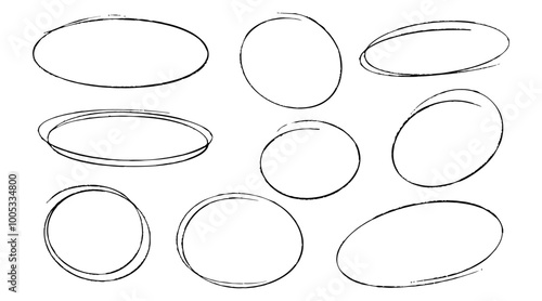 marker circle vector doodle scribble