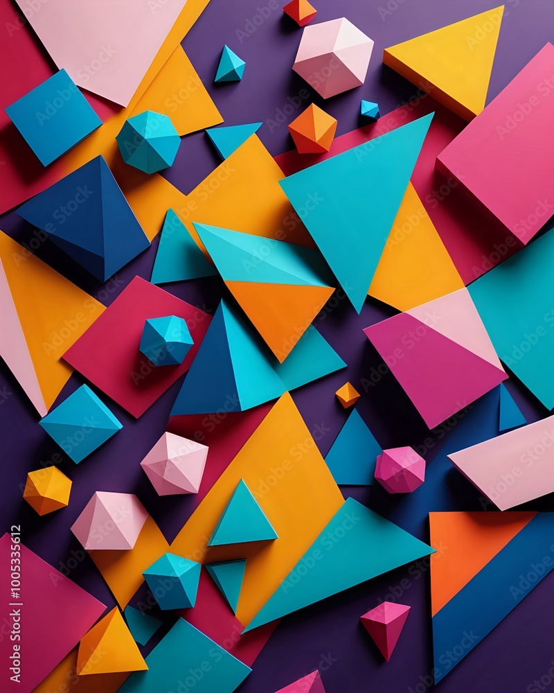 Business Innovation: Abstract Geometric Designs in Bold Colors Business Innovation: Abstract Geometric Designs in Bold Colors