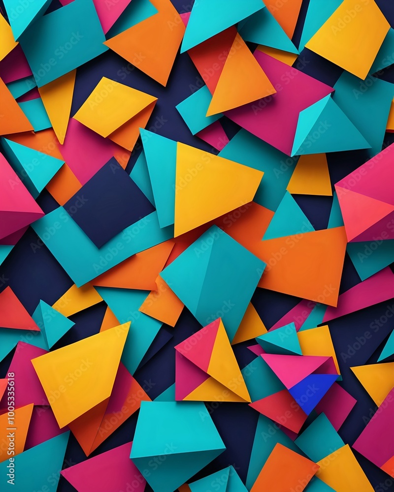 Business Innovation: Abstract Geometric Designs in Bold Colors Business Innovation: Abstract Geometric Designs in Bold Colors