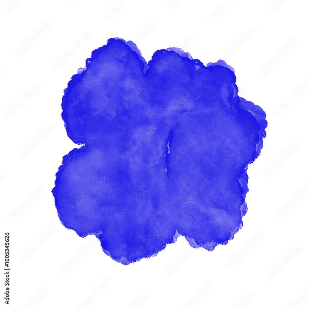 Blue Watercolour Shapes Decoration Blue Watercolour Shapes Decoration