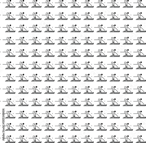 Icons of skiers or winter athletes alternate with dots.