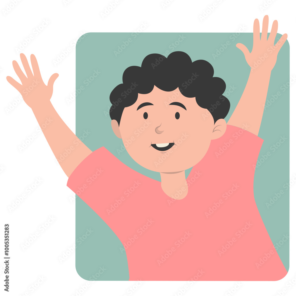 Peeking Human Cartoon Character. Isolated Illustration on White Background Peeking Human Cartoon Character. Isolated Illustration on White Background