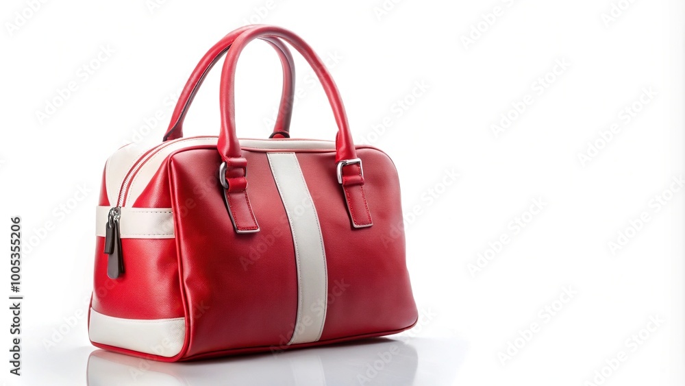 Red and white bag isolated on white background Red and white bag isolated on white background