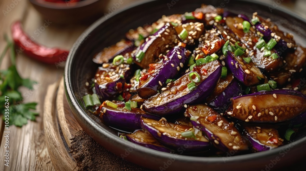 Delicious stir-fried eggplant dish Delicious stir-fried eggplant dish