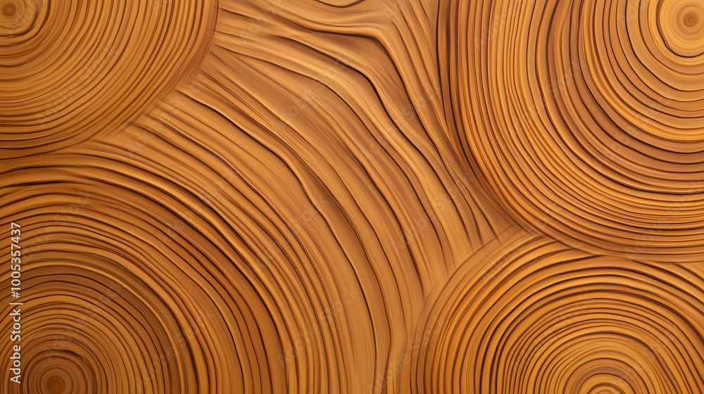  a close-up of a wood texture featuring intricate circular patterns.