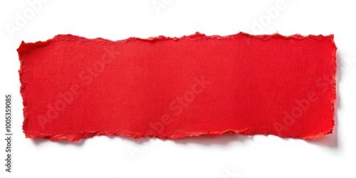 Wallpaper Mural red ripped paper strips on white background silhouette Torontodigital.ca