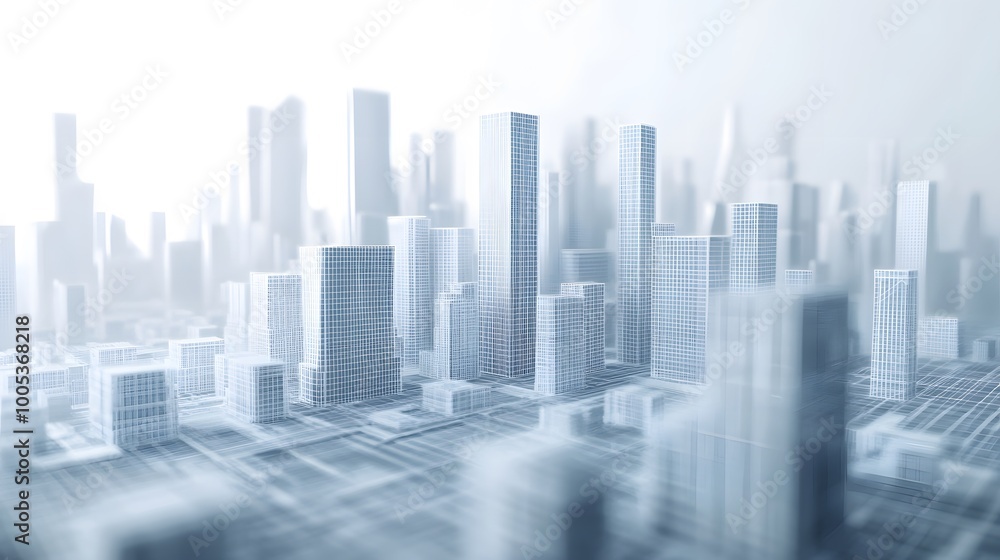 low poly modern wireframe city 3d rendering. low poly modern wireframe city 3d rendering.