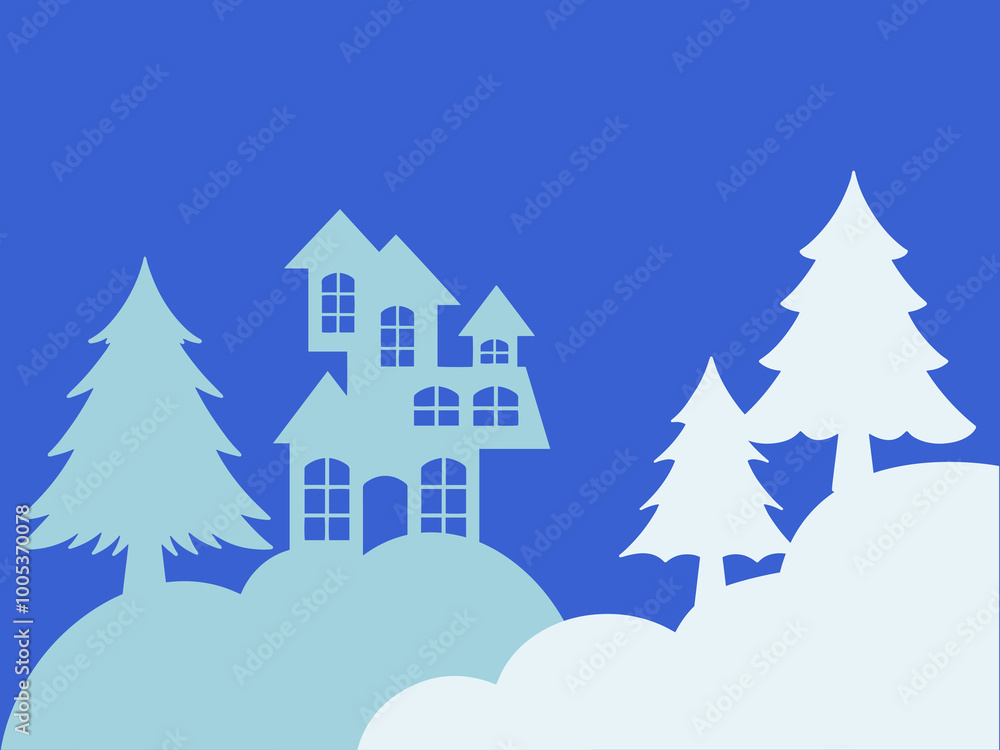 Christmas Silhouette Border Frame Background Christmas Silhouette Border Frame Background