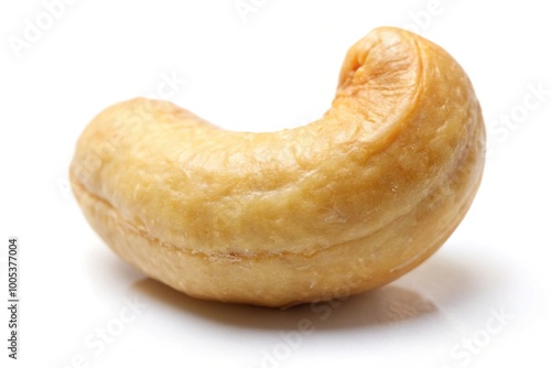 Roasted cashew nut on white background photo