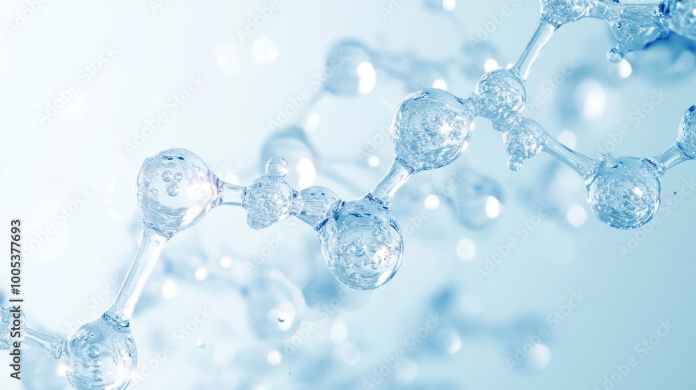 Abstract Water Molecule Structure with Bubbles Abstract Water Molecule Structure with Bubbles