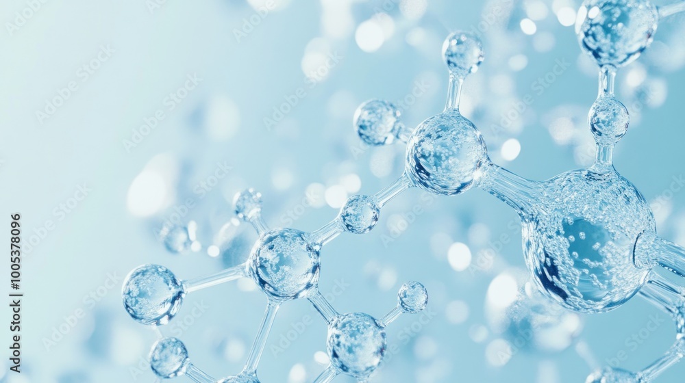 Abstract Molecular Structure in Blue Abstract Molecular Structure in Blue