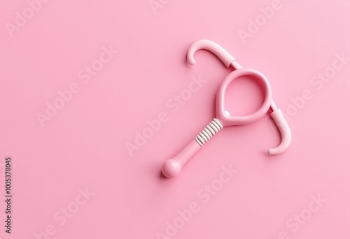 Advanced Female Birth Control: Detailed 3D Render of T-Shaped IUD - Expert Guide to Contraception Methods & Reproductive Health Education photo