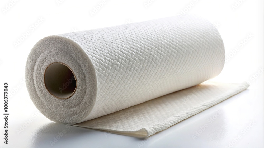 Roll of paper kitchen towels isolated on white Roll of paper kitchen towels isolated on white