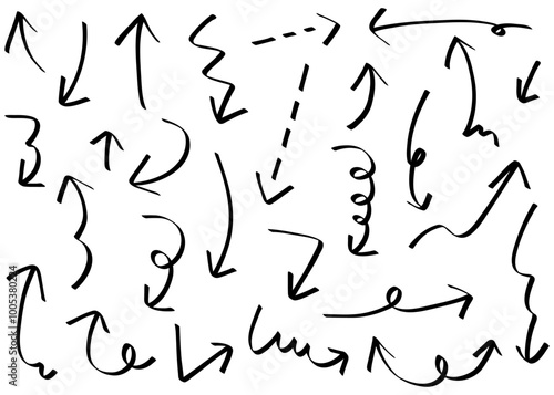 手書きの矢印セット、バリエーションセット