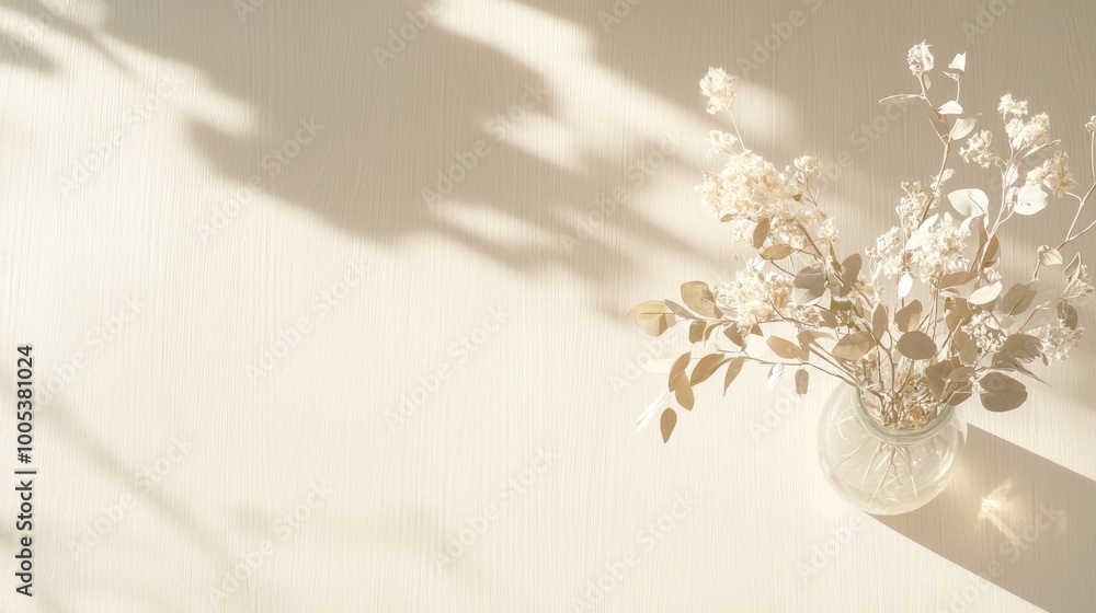 Elegant Dried Floral Arrangement in Glass Vase on Wooden Table Elegant Dried Floral Arrangement in Glass Vase on Wooden Table