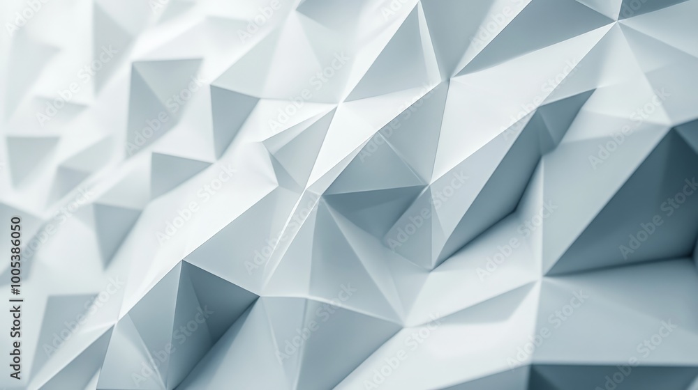 Abstract 3D white low poly texture featuring a faceted design and minimalist look, suitable for professional visuals Abstract 3D white low poly texture featuring a faceted design and minimalist look, suitable for professional visuals