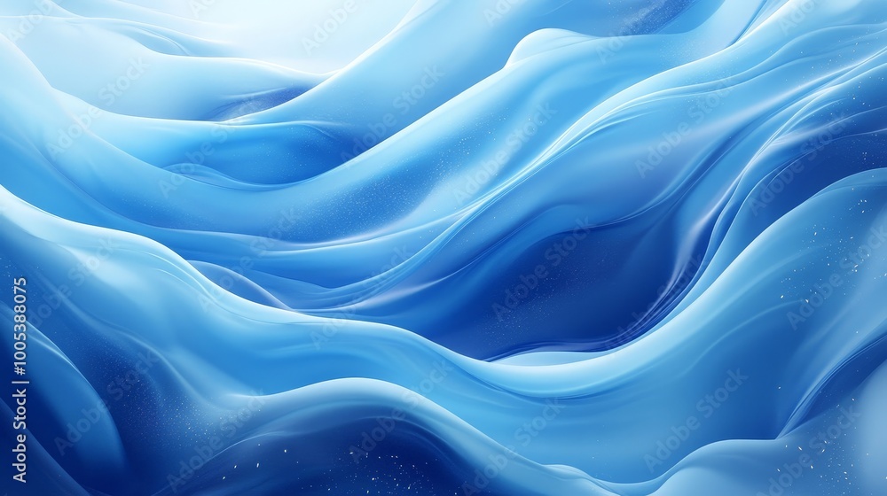 Abstract blue wave illustration featuring soft, fluid forms. The interplay of light and dark blues creates a calming and elegant visual effect Abstract blue wave illustration featuring soft, fluid forms. The interplay of light and dark blues creates a calming and elegant visual effect