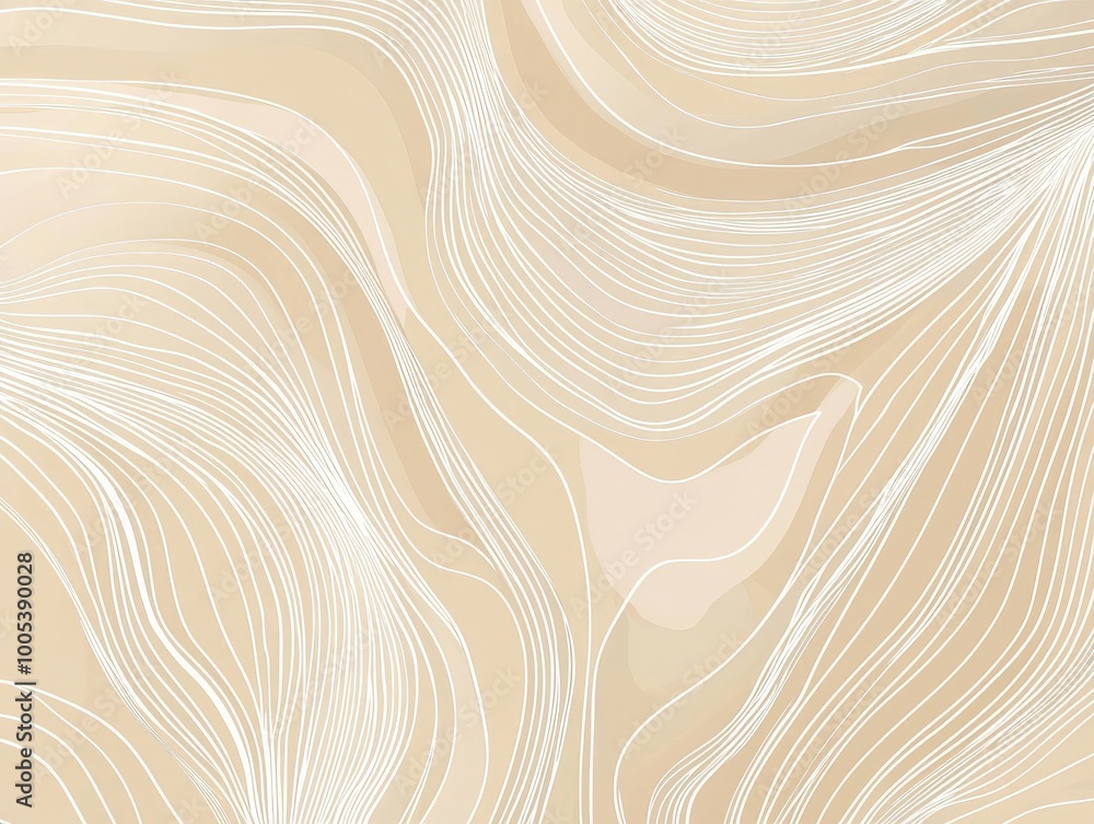 Hand-drawn abstract line patterns in white on a muted beige background, simple and elegant for a minimalist look Hand-drawn abstract line patterns in white on a muted beige background, simple and elegant for a minimalist look