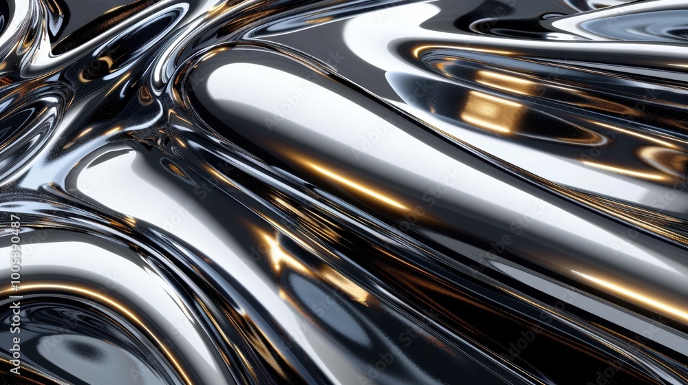 Abstract Metallic Swirls with a Golden Sheen Abstract Metallic Swirls with a Golden Sheen