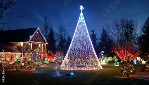 Outdoor Christmas lights show