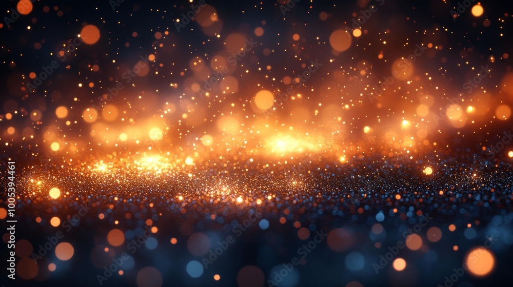 Fototapeta premium Glowing Particles on Abstract Background Generative AI