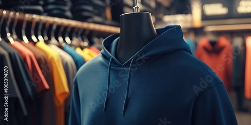 High-Quality Sportswear Hoodie on Display in Store
