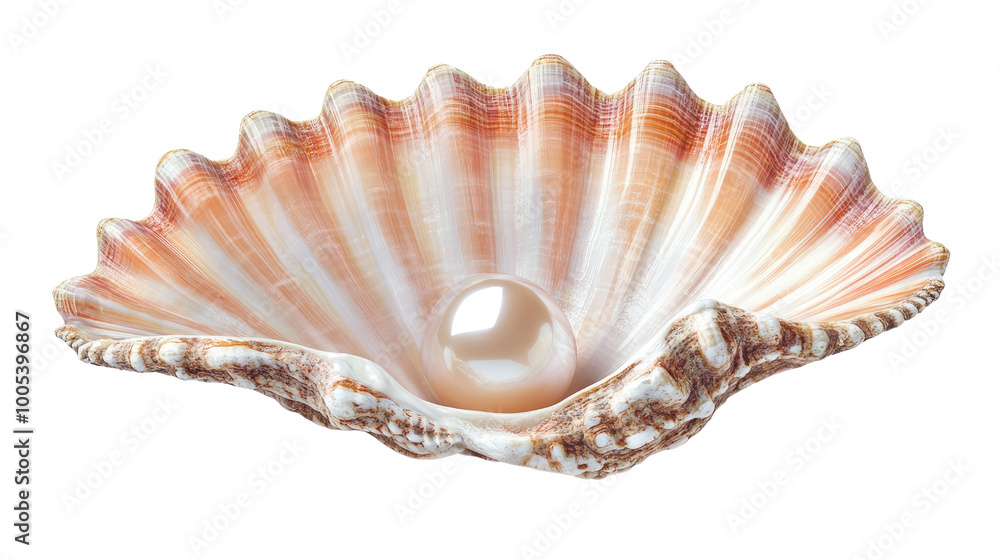 pearl shell on transparent background pearl shell on transparent background