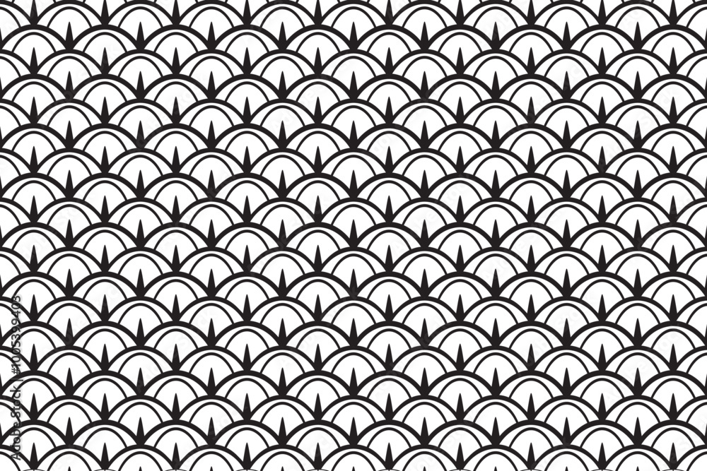 black and white pineapple pattern logo vector illustration