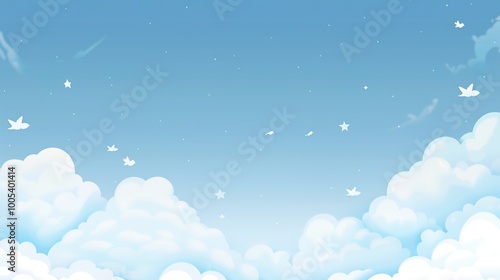 blue sky with white cloud background