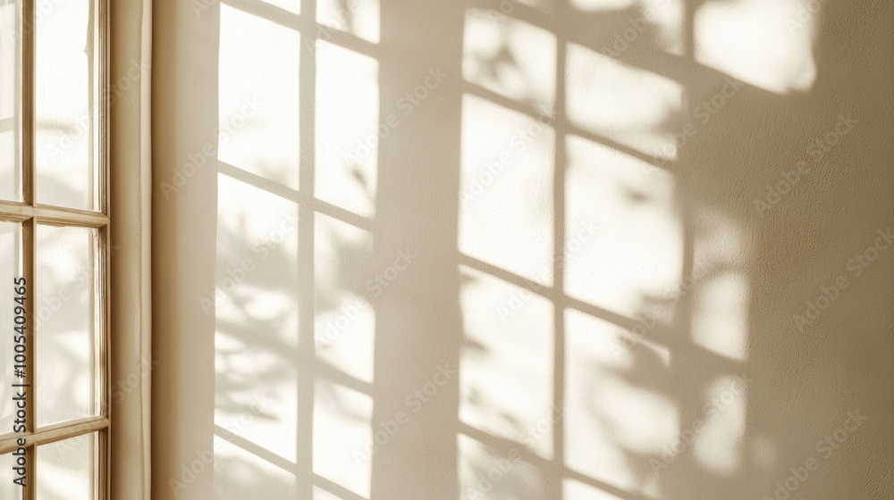 Obraz premium Sunlit Window with Shadows